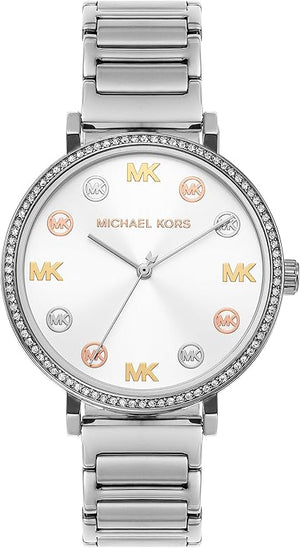 Michael Kors Addyson Quartz Silver Dial Silver Steel Strap Watch for Women - MK7417 Authentic Buy Shop Now