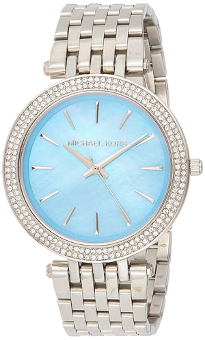 Michael Kors Darci Mother of Pearl Blue Dial Silver Steel Strap Watch for Women - MK3515 Authentic Buy Shop Now