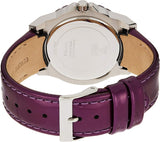Guess Limelight Quartz Silver Dial Purple Leather Strap Watch For Women - W0775L6 Authentic Buy Shop Now