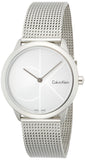 Calvin Klein Minimal Silver Dial Silver Mesh Bracelet Watch for Women - K3M2212Z Authentic Buy Shop Now