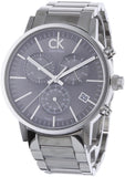 Calvin Klein Post Minimal Chronograph Black Dial Silver Steel Strap Watch for Men - K7627161 Authentic Buy Shop Now