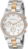 Marc Jacobs Henry Chronograph Silver Dial Two Tone Steel Strap Watch for Women - MBM3106 Authentic Buy Shop Now