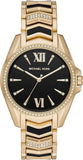 Michael Kors Whitney Quartz Black Dial Two Tone Steel Strap Watch For Women - MK6743 Authentic Buy Shop Now