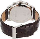 Guess Horizon Chronograph White Dial Brown Leather Strap Watch For Men - W0380G2 Authentic Buy Shop Now