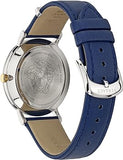 Versace V-Twist Quartz Blue Dial Blue Leather Strap Watch for Women - VELS00119 Authentic Buy Shop Now