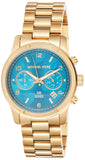 Michael Kors Runway Hunger Stop100 Series Blue Dial Gold Steel Strap Watch for Women - MK5815 Authentic Buy Shop Now