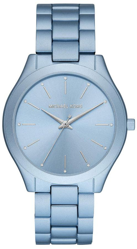 Michael Kors Slim Runway Blue Dial Blue Steel Strap Watch For Women - MK4548 Authentic Buy Shop Now