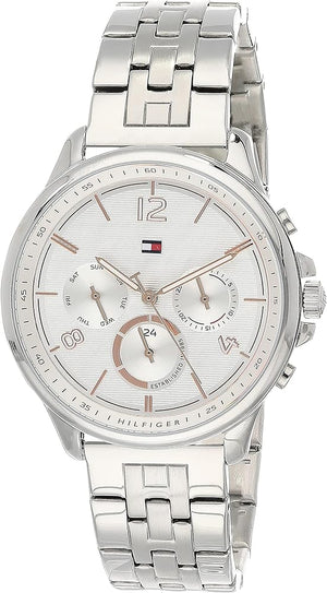 Tommy Hilfiger Harper Chronograph White Dial Silver Steel Strap Watch For Women - 1782222 Authentic Buy Shop Now