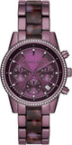 Michael Kors Ritz Chronograph Purple Dial Purple Steel Strap Watch For Women - MK6720 Authentic Buy Shop Now