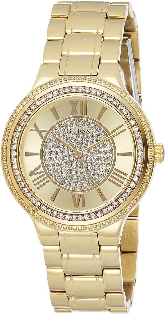 Guess Madison Diamonds Gold Dial Gold Steel Strap Watch for Women - W0637L2 Authentic Buy Shop Now