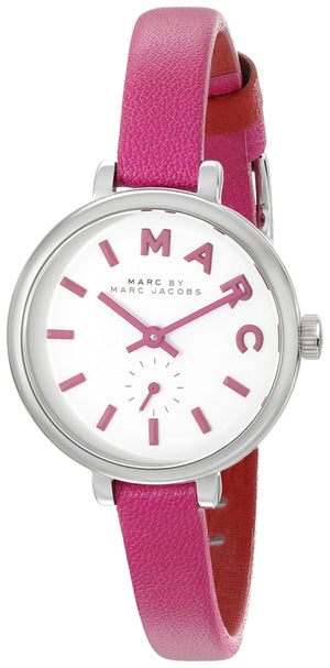 Marc Jacobs Sally White Dial Pink Leather Strap Watch for Women - MBM1353 Authentic Buy Shop Now