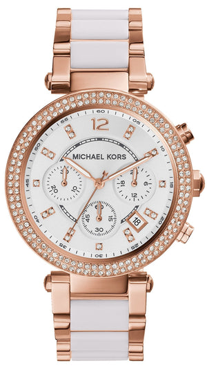 Michael Kors Parker White Dial Two Tone Steel Strap Watch for Women - MK5774 Authentic Buy Shop Now