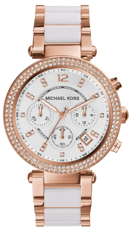 Michael Kors Parker White Dial Two Tone Steel Strap Watch for Women - MK5774 Authentic Buy Shop Now