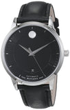 Movado 1881 Automatic Black Dial Black Leather Strap Watch for Men - 606873 Authentic Buy Shop Now