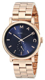 Marc Jacobs Baker Navy Blue Dial Rose Gold Steel Strap Watch for Women - MBM3332 Authentic Buy Shop Now