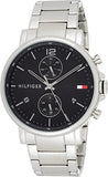 Tommy Hilfiger Daniel Black Dial Silver Steel Strap Watch for Men - 1710413 Authentic Buy Shop Now