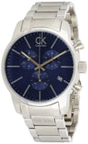 Calvin Klein City Chronograph Blue Dial Silver Steel Strap Watch for Men - K2G2714N Authentic Buy Shop Now