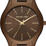 Michael Kors Slim Runway Brown Dial Brown Steel Strap Watch For Women - MK4508 Authentic Buy Shop Now