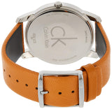 Calvin Klein City Quartz White Dial Light Brown Leather Strap Watch For Men - K2G21138 Authentic Buy Shop Now