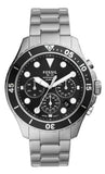 Fossil FB-03 Chronograph Black Dial Silver Steel Strap Watch for Men - FS5725 Authentic Buy Shop Now