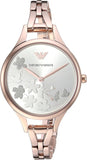 Emporio Armani Aurora Quartz Silver Dial Gold Steel Strap Watch For Women - AR11108 Authentic Buy Shop Now