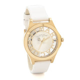 Marc Jacobs Henry Skeleton White Dial White Leather Strap Watch for Women - MBM1339 Authentic Buy Shop Now