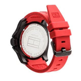 Tommy Hilfiger Windsurf Black Dial Red Rubber Strap Watch for Men - 1791112 Authentic Buy Shop Now