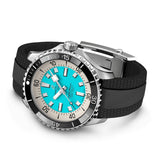 Breitling Superocean Automatic 44 Turquoise Dial Black Rubber Strap Watch for Men - A17376211L2S1 Authentic Buy Shop Now