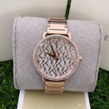 Michael Kors Portia Quartz Silver Dial Rose Gold Steel Strap Watch For Women - MK3887 Authentic Buy Shop Now