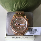 Michael Kors Lexington Rose Gold Dial Rose Gold Stainless Steel Strap Watch for Men - MK8580 Authentic Buy Shop Now