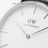 Daniel Wellington Classic Sheffield White Dial Black Leather Strap Watch For Women - DW00100053 Authentic Buy Shop Now
