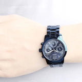 Guess F14 Chronograph Analog Blue Dial Blue Steel Strap Watch For Women - W0448L5 Authentic Buy Shop Now