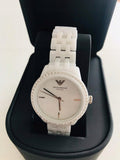 Emporio Armani Ceramic White Dial White Ceramic Bracelet Watch For Women - AR1477 Authentic Buy Shop Now