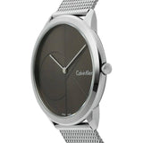 Calvin Klein Minimal Black Dial Silver Mesh Bracelet Watch for Women - K3M22123 Authentic Buy Shop Now