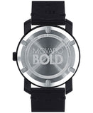 Movado Bold TR90 Black Dial Black Leather Strap Watch For Men - 3600307 Authentic Buy Shop Now