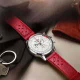 Breitling Top Time B01 Ford Thunderbird White Dial Red Leather Strap Watch for Men - AB01766A1A1X1 Authentic Buy Shop Now