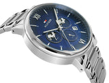 Tommy Hilfiger Evan Chronograph Blue Dial Silver Steel Strap Watch For Men - 1710409 Authentic Buy Shop Now
