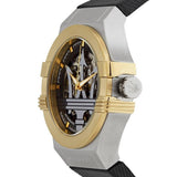 Maserati Potenza Automatic Skeleton Grey Dial Black Leather Strap Watch For Men - R8821108037 Authentic Buy Shop Now