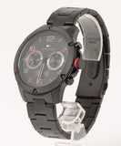 Tommy Hilfiger Blaze Chronograph Black Dial Black Steel Strap Watch For Men - 1792030 Authentic Buy Shop Now