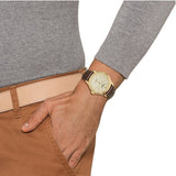 Tissot Le Locle Automatic Gold Dial Brown Leather Strap Watch For Men - T41.5.413.73 Authentic Buy Shop Now