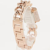 Michael Kors Chain Lock Three-Hand Rose Gold Dial Rose Gold Steel Strap Watch for Women - MK4827 Authentic Buy Shop Now