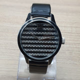 Marc Jacobs Lidia Stripe Glitz Black Dial Black Leather Strap Watch for Women - MBM1166 Authentic Buy Shop Now