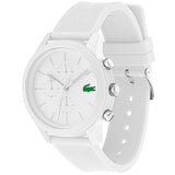 Lacoste 12.12 Chronograph White Dial White Silicon Strap Watch for Men - 2010974 Authentic Buy Shop Now