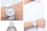 Guess Starlight Multifunction Diamonds White Dial White Rubber Strap Watch for Women - W0846L8 Authentic Buy Shop Now