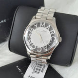 Marc Jacobs Henry Transparent Silver Dial Silver Steel Strap Watch for Women - MBM3205 Authentic Buy Shop Now