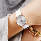 Calvin Klein Accent White Dial White Leather Strap Watch for Women - K2Y2Y6KW Authentic Buy Shop Now