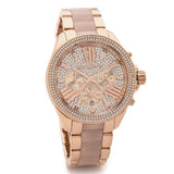Michael Kors Wren Crystals Rose Gold Dial Rose Gold Steel Strap Watch for Women - MK6096 Authentic Buy Shop Now