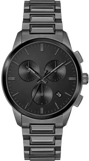 Hugo Boss Dapper Chronograph Black Dial Black Steel Strap Watch For Men - 1513929 Authentic Buy Shop Now