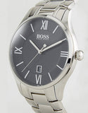 Hugo Boss Governer Black Dial Silver Steel Strap Watch for Men - 1513488 Authentic Buy Shop Now