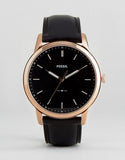 Fossil The Minimalist Black Dial Black Leather Strap Watch for Men - FS5376 Authentic Buy Shop Now